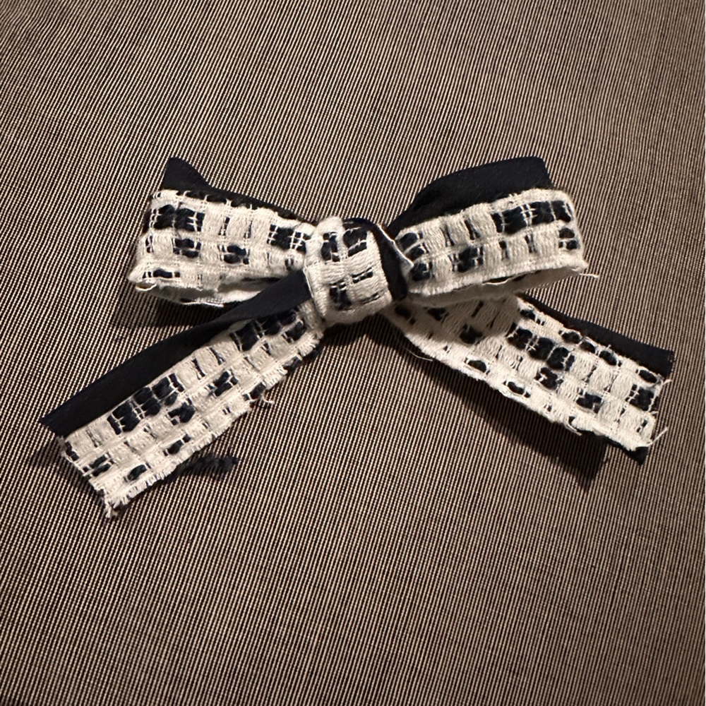 Upcycled tweed bow